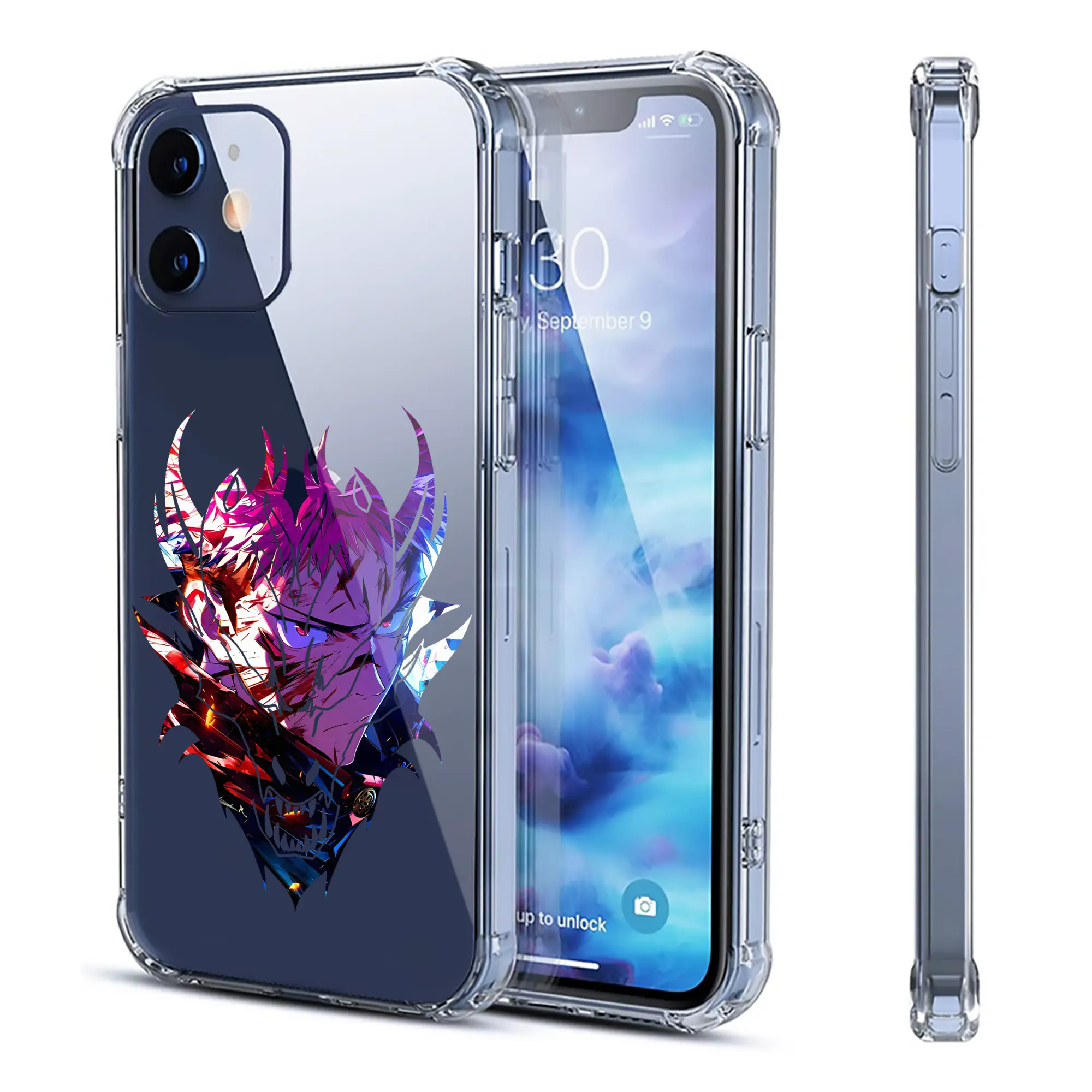 呪術廻戦 グッズ,虎杖 悠仁 - IPhone 12シリーズ対応 ・ 透明スマホケース ・ クリアソフトケース ・ TPU素材 ・ 耐衝撃 ・ 高密着 ・ 防汚 防指紋 ・ 簡単着脱